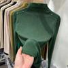 Camiseta Base de Manga Larga con Cuello Medio Alto de Terciopelo Alemán Suave y Doble Cara para Mujer, Nuevo Estilo Otoño e Invierno 2026 Ropa Térmica