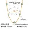 Collar Wanxing de Acero Inoxidable y Oro de 18K con Turquesa Azul, Exquisito y de Moda, Cadena para Clavícula que No se Desvanece, Joyería de Venta Caliente Transfronteriza para Mujeres