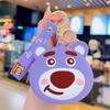 Monedero de Oso Llavero Venta al por Mayor Mini de Silicona para Niños Monedero Pequeño Colgante para Mochila Escolar Colgante Llavero de Muñeco