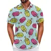 Camisa Havaiana Transfronteiriça Peça Única Masculina Praia Tamanho Grande Casual Estampada em 3D Manga Curta Camisa de Férias à Beira-Mar Tendência