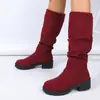 Otoño 2026 Nueva Llegada Comercio Exterior Tallas Grandes para Mujer Casual Cómodo Estilo Europeo Americano Moda Ropa Exterior Botas Talla Única