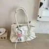 Bolso de axila plisado de gran capacidad en color marrón, diseño de lazo de otoño, estilo de alta gama, adecuado para mujeres jóvenes, bolso de hombro elegante y genial
