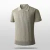 Nueva camisa POLO de verano, moderna y elegante, ligera y lujosa, adecuada para el trabajo y el uso casual, polo de punto de manga corta, top transfronterizo