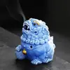 Mini Incensário de Leão Queimador de Pó Antiaderente Para Casa Interior Zen Cerâmica Sala de Chá Queimador de Aromaterapia Sândalo Pequeno Incensário