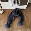 Bufanda Infantil Invierno Niños y Niñas Bebé Lana Tejida Engrosada Cálida Estilo Coreano Elegante Color Sólido Multifuncional Calentador de Cuello A prueba de Viento