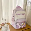 Nova Mochila Ins Estilo Japonês de Alto Valor Fresca Fofa com Múltiplos Bolsos para Dor Estudante Casual Simples de Grande Capacidade