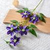 Clemátide artificial de fábrica, flor falsa para boda, decoración del hogar, mesa de comedor, sala de estar, colocación de flores de simulación