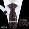 Mancuernillas cuadradas de corbata alta para hombre traje Vestido Negocios Banquete Boda Poliéster Corbata Larga Fábrica de Shengzhou