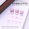 Moño accesorios para uñas al por mayor japonés rosa DIY accesorios de listón para uñas moño de resina accesorios para uñas para usar
