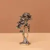 Modelo de Pino de Bienvenida de Cobre, Montaña Artificial, Decoración de Paisajismo para Acuario, Artesanías de Micro Paisaje, Vestíbulo de Entrada del Hogar, Gabinete de Vino, Adorno de Pino