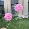 3 peonías extranjeras, flores artificiales para decoración de bodas y hogares, flores falsas, tres rosas extranjeras al por mayor