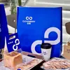 Celebridad de Internet Bolso Llamativo Azul Klein Bolso de Abrazo de Gama Alta Bolso de Mano de Taza de Papel para Panadería Bolsa de Papel Logo Personalizado