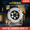 Focos de alta potencia para exteriores en stock para villas, adecuados para iluminación nocturna de proyectos e iluminación, con opciones de dos cables de cinco colores en amarillo dorado y azul hielo