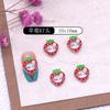 Nuevos Accesorios de Arte de Uñas de Gato KT Accesorios de Uñas de Dibujos Animados Serie Hello Kitty de Fresa Flash Fino Falda Corta Uso Accesorios de Armadura