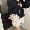 Bolsa Feminina Transfronteiriça, Design de Grande Capacidade, Bolsa Peluda, Feminina, Leve e Luxuosa, Bolsa Estilo Coreano Bolinho, Bolsa de Ombro Simples para o Dia a Dia