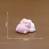 Almohada linda con forma de nube, peluche de cerdito durmiendo, accesorios de decoración DIY para casa de muñecas, paisaje en miniatura, pequeño adorno de escritorio