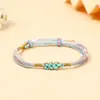 Pulsera de Cuerda de Cinco Colores del Festival del Bote del Dragón Tejida a Mano Nudo de Flor de Durazno Infantil Bebé Iridiscente Cuerda de Mil Hilos Pulsera Regalo Venta al por Mayor