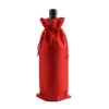 Saco para degustação às cegas de vinho tinto vintage conjunto de garrafas de vinho embalagem de vinho espumante com cordão saco de presente de linho à prova de poeira bunted