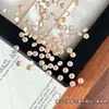 Rhinestones redondos de fondo plano para decoración de uñas, deslumbrantes mini rhinestones biselados semiredondos de colores mezclados, surtido de decoraciones para uñas para una fácil aplicación