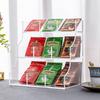 Estante de Acrílico para Almacenamiento de Bolsitas de Té y Café Personalizado de Tres Niveles Separados para Escritorio de Sala de Té Caja de Almacenamiento para Bolsitas de Café y Té