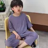 [En Stock] Conjunto de Ropa de Casa de Verano para Niños y Niñas, Pantalones de Nueve Puntos con Comodidad como Nube, Pijama Suelto y Cómodo para Casa