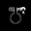 Convertidor de Clip para Oreja con Anillo para Colgar, Pendiente Transparente Invisible a Clip para Oreja, Material para Joyería DIY, Clip para Oreja en Forma de U sin Perforar