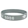 Turma de 2026 Professor Aluno Masculino e Feminino Festa Cerimônia no Campus Temporada de Formatura Pulseira de Silicone Estilo Simples Europeu e Americano