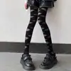 Calcetines Largos Dulces de Encaje Lolita Hasta la Rodilla, Calcetines Blancos Finos Hasta la Rodilla Estilo Y2K con Vendaje de Seda para Mujeres