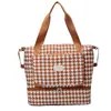 Bolsa de viaje gran capacidad plegable pata de gallo esperando producción almacenamiento navideño bolsa de equipaje viaje simple bolso de hombro venta al por mayor