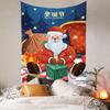 Navidad 2022 Nuevo Tapiz Atmósfera Decorativo Tela de Pared Guardería Papá Noel Tela Colgante Tela de Fondo
