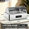 Fogão de Buffet em Aço Inoxidável, Fogão Elétrico para Pratos Quentes de Cantina, Panela Térmica Transparente com Tampa Articulada, Fogão de Aquecimento para Café da Manhã de Hotel