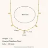 Cadena de Colección Transfronteriza Europea y Americana Cadena de Clip Geométrica Cadena de Cuentas Collar de Flores Acero Inoxidable Chapado en Oro de 18K Colgante de Lujo Ligero Francés