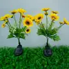 Linterna solar de girasol transfronteriza, luz impermeable para jardín montada en el suelo, luz LED de flor artificial para jardín
