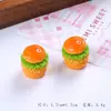 Mini Hamburguesa Realista Accesorios de Resina DIY Pendiente Decoración con Pegamento de Crema Piezas