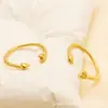 Diseño de Lujo Accesible Europeo y Americano Anillo Abierto Ajustable de Corazón Moda para Mujer Acero de Titanio Chapado en Oro de 18K Anillo Popular