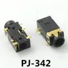 311 4.5 PJ-342 Chapado en Oro 3+3 Conector para Auriculares Agujero para Auriculares de 3.5 Enchufe para Auriculares Chapado en Oro