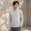 Chaqueta Cardigan Yizhi de Punto Trenzado Retro 2026 Otoño/Invierno Color Sólido Holgado Punto Trenzado Botón Manga Larga Suéter Top