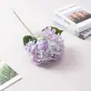 Hortênsia Simulação Flor de Seda Impressa em 3D de Haste Única Morandi Decoração Floral para Teto de Quarto de Casamento Exibição de Loja Check-in de Celebridade da Internet
