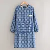 Delantal de lona moderno de manga larga para uso en la cocina, estilo fresco y simple, adecuado para comer, trabajar y vender en la calle, ropa de trabajo para adultos