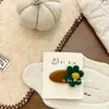 Cuerda para el pelo de flor de lana tejida para niños de Otoño e Invierno, pinza B de flor pequeña de color contrastante, linda y dulce, accesorios versátiles para el pelo de niños