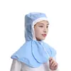 Gorro tipo chal a prueba de polvo para trabajadoras en fábricas de alimentos, Gorro de higiene para taller de producción, Protección solar, Gorro de trabajo transpirable para recolección de té