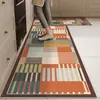 Tapete de Chão de Terra de Diatomáceas Estilo Pintura a Óleo Transfronteiriço, Tapete Antiderrapante Absorvente de Água e Óleo para Banheiro, Tapete de Cozinha Resistente a Manchas Estilo Americano