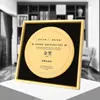 Nueva placa conmemorativa de medalla de lámina de oro, placa de matrícula de metal, aleación de zinc, placa de premio de flor de cuerno, palabra de honor