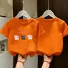 Camiseta de Manga Corta de Algodón Puro para Niñas Estilo Verano Delgado Estampado Lindo Niños Holgada y Cómoda Cuello Redondo Manga Media Camiseta Básica