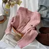 Cárdigan de punto trenzado estilo nuevo otoño e invierno con bordado de Pegaso, suéter de punto de manga larga holgado, prenda exterior, suéter suave y pegajoso, para mujer