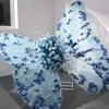 Decoración de ventana de exhibición de flores artificiales de mariposa gigante, soporte de mariposa floral, flor decorativa para accesorios de fotos y exhibición
