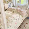 Juego de Ropa de Cama de Algodón Puro de Tres Piezas para Dormitorios Universitarios, Nuevo Modelo 2026, Juego para Cama Individual/Doble, Juego de Cuatro Piezas, Lavable a Máquina
