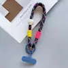 Dopamina Colorido Cordón Corto Correa para Teléfono Correa de Muñeca Tarjeta Colorida Perla Dibujos Animados Lindo de Mano Bloqueo de Color Correa de Moda