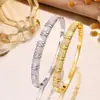 Pulsera Segmentada de Capas con Diamantes Completos, Pulsera de Zirconia de Lujo Ligero con Exquisito Diseño de Diamantes Brillantes, Adecuada para el Viaje Diario y como Regalo para Mujeres