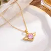 Collar Transfronterizo Europeo y Americano Corazón Alas Cadena para Clavícula Accesorios para Mujer Lujo Ligero Versátil Moda Estilo de Nicho Accesorios que no se decoloran